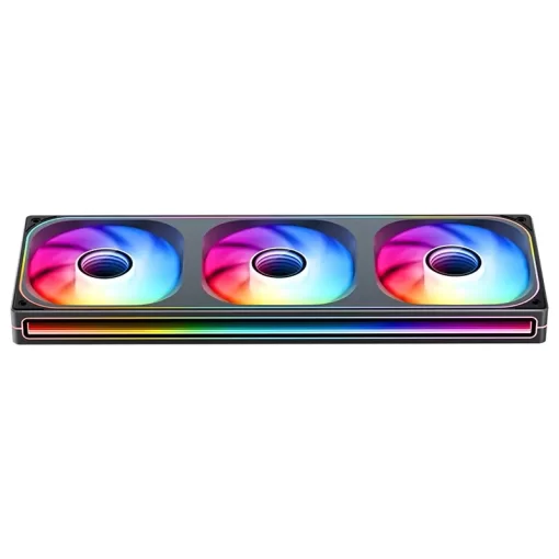JONSBO ZB-360BR Black Fan Case - 3in1, 3x120mm 3Pin Reverse ARGB Fans, PWM, 4-Sides Infinity Mirror
