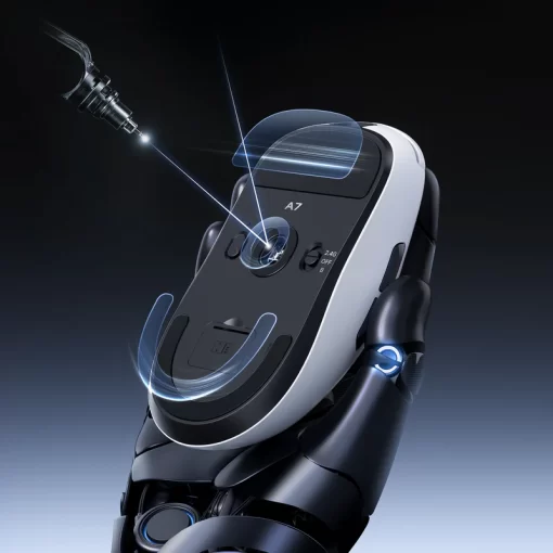 MCHOSE A7 Ultra Wireless Tri-mode Gaming Mouse - 59g, PAW3950, Wired 8K + NANO Wireless 8K, 42000 DPI, 750 IPS