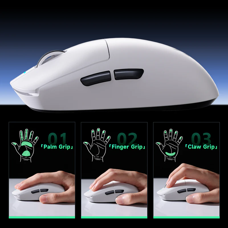 MCHOSE A7 Ultra Wireless Tri-mode Gaming Mouse - 59g, PAW3950, Wired 8K + NANO Wireless 8K, 42000 DPI, 750 IPS 30 9 2