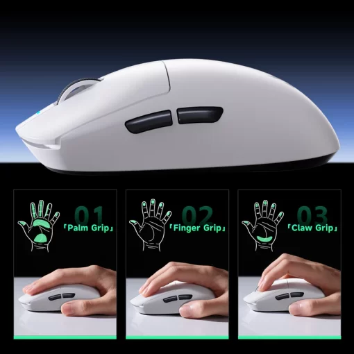 MCHOSE A7 Ultra Wireless Tri-mode Gaming Mouse - 59g, PAW3950, Wired 8K + NANO Wireless 8K, 42000 DPI, 750 IPS