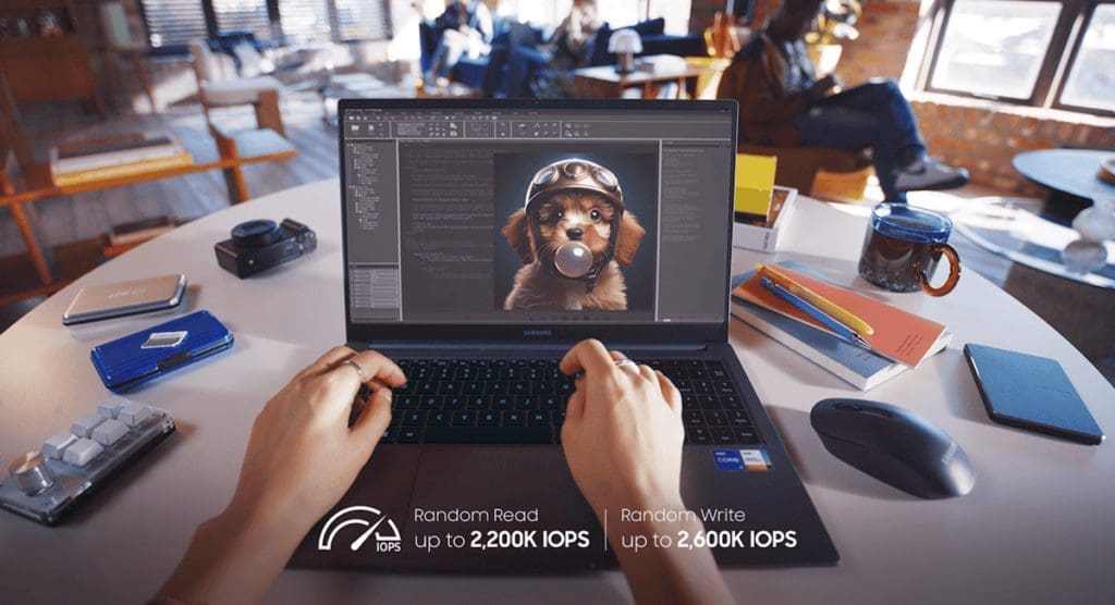 Samsung 9100 Pro 2TB (MZ-VAP2T0BW) SSD - PCIe® 5.0 x4, NVMe™ 2.0 interface, M.2 (2280) form factor, 14700 MB/s read, 13400 MB/s write 21 pc 9100pro f03