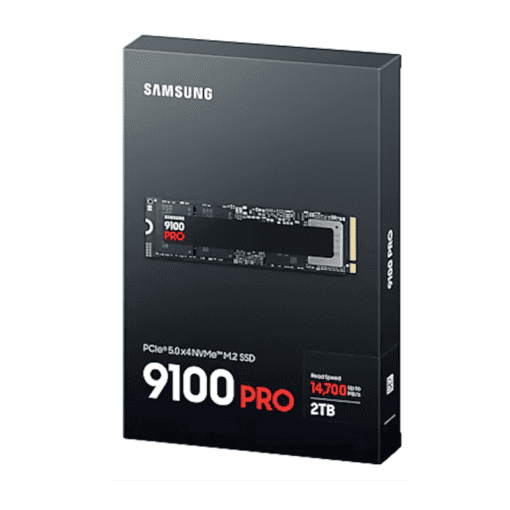 Samsung 9100 Pro 2TB (MZ-VAP2T0BW) SSD - PCIe® 5.0 x4, NVMe™ 2.0 interface, M.2 (2280) form factor, 14700 MB/s read, 13400 MB/s write