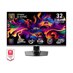 MSI MPG 322URX QD-OLED Gaming Monitor - 31.5 inch, 16:9 UHD (3840x2160) 240Hz 0.03ms
