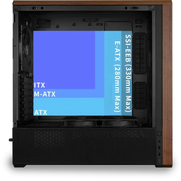Lian Li LANCOOL 217 White Case - 170mm ARGB front fans, wood panels, USB Type-C Port, Tempered Glass Side Panel 42 217 17 1 600x600 1