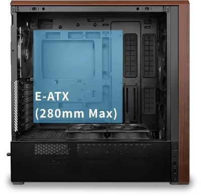 Lian Li LANCOOL 217 White Case - 170mm ARGB front fans, wood panels, USB Type-C Port, Tempered Glass Side Panel 43 217 18