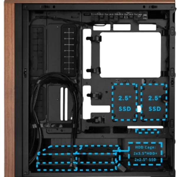 Lian Li LANCOOL 217 White Case - 170mm ARGB front fans, wood panels, USB Type-C Port, Tempered Glass Side Panel 46 217 21 600x600 1