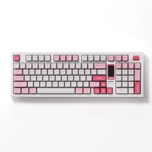 AKKO 5098B Prunus Lannesiana Keyboard - 98%, TFT LCD screen, Multi-modes, Gasket mount, PBT Dye-Sub Keycaps, Hotswap, 8000mAh