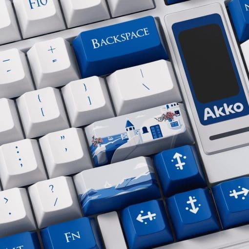 AKKO 5098B Santorini Keyboard - 98%, TFT LCD screen, Multi-modes, Gasket mount, PBT Dye-Sub Keycaps, Hotswap, 8000mAh