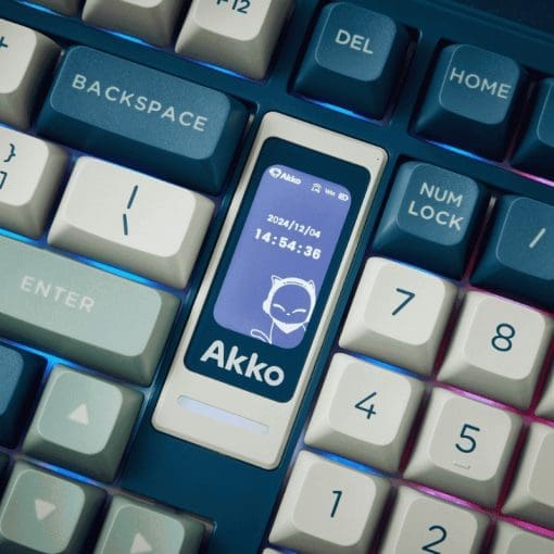 AKKO 5098B Ink Green Keyboard - 98%, TFT LCD screen, Multi-modes, Gasket mount, PBT Dye-Sub Keycaps, Hotswap, 8000mAh