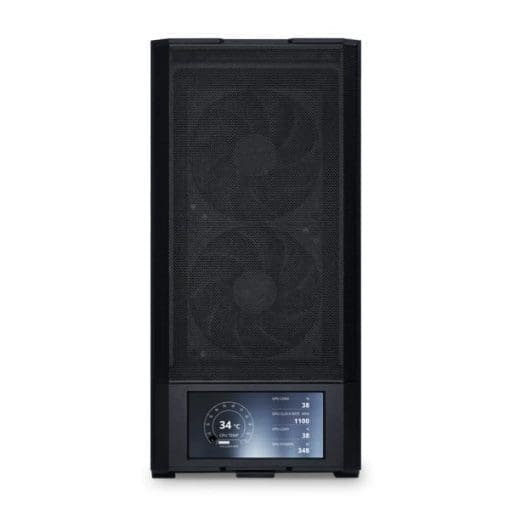 LANCOOL 207 Digital Black Case - 6.5" LCD Screen, 2x140mm PWM front, 2x120mm PWM bottom fans pre-Installed