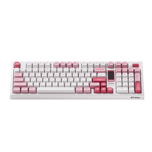AKKO 5098B Prunus Lannesiana Keyboard - 98%, TFT LCD screen, Multi-modes, Gasket mount, PBT Dye-Sub Keycaps, Hotswap, 8000mAh