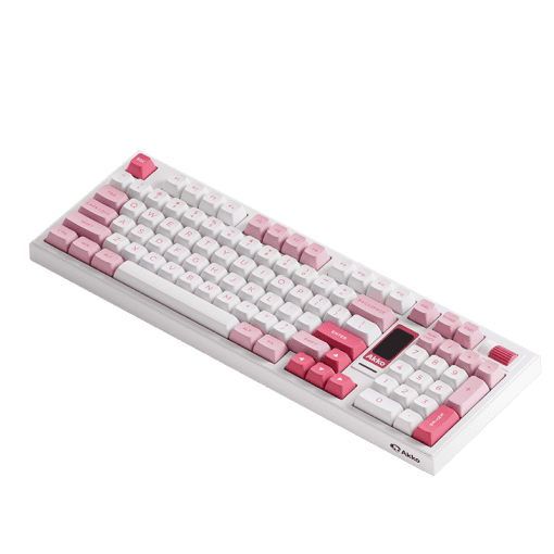 AKKO 5098B Prunus Lannesiana Keyboard - 98%, TFT LCD screen, Multi-modes, Gasket mount, PBT Dye-Sub Keycaps, Hotswap, 8000mAh