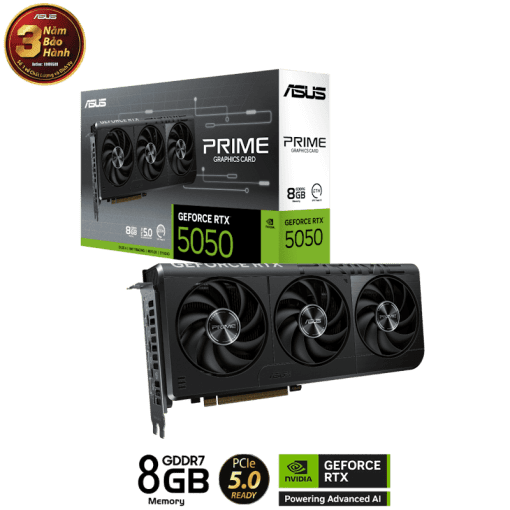 ASUS PRIME GeForce RTX 5050 8GB GDDR6 (PRIME-RTX5050-8G) Graphics Card