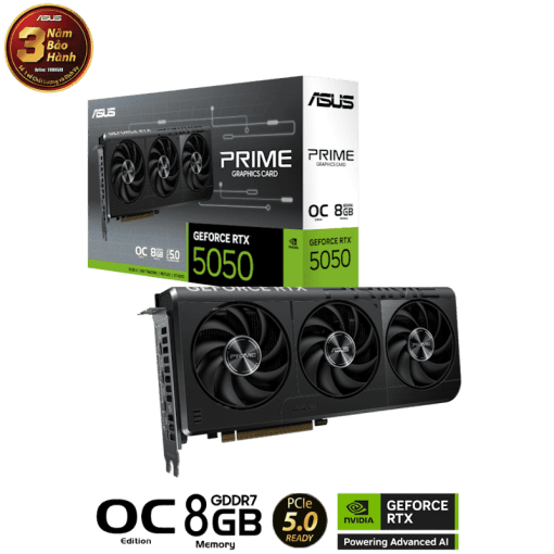 ASUS PRIME GeForce RTX 5050 OC 8GB GDDR6 (PRIME-RTX5050-O8G) Graphics Card